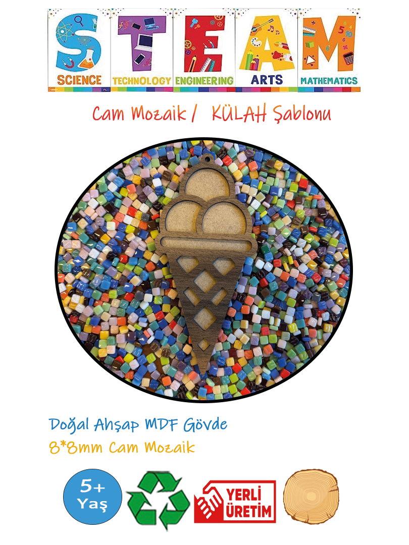 CAM MOZAİK -KÜLAH ŞABLONU