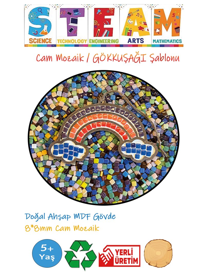 CAM MOZAİK -GÖKKUŞAĞI ŞABLONU