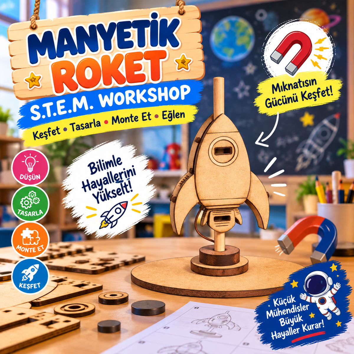 MANYETİK ROKET -STEM Eğitim - Görsel 3