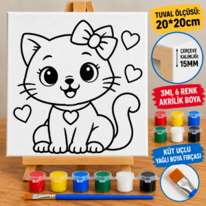 KEDİ TUVAL BOYAMA