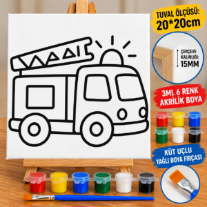 İTFAİYE ARACI TUVAL BOYAMA